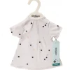 Skrållan Skrallan Gray Dress With Dots For Dolls From 36 To 40 Cm* Doll Clothes