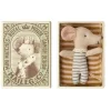 Maileg Sleepy Wakey Baby Mouse Boy In Box* Doll House & Mouse House