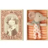 Maileg Sleepy Wakey Baby Mouse Girl In Box* Maileg Baby Mice And Bunnies.
